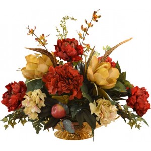Floral Home Decor Mixed Centerpiece in Decorative Vase FLHD1143